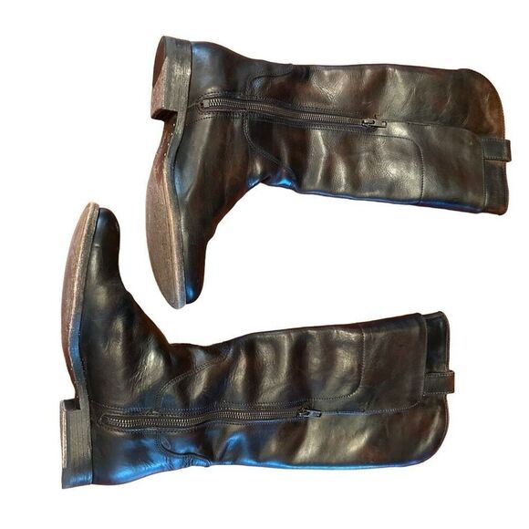 Frye Melissa tall dark brown riding boots- size 8 - Picture 6 of 10